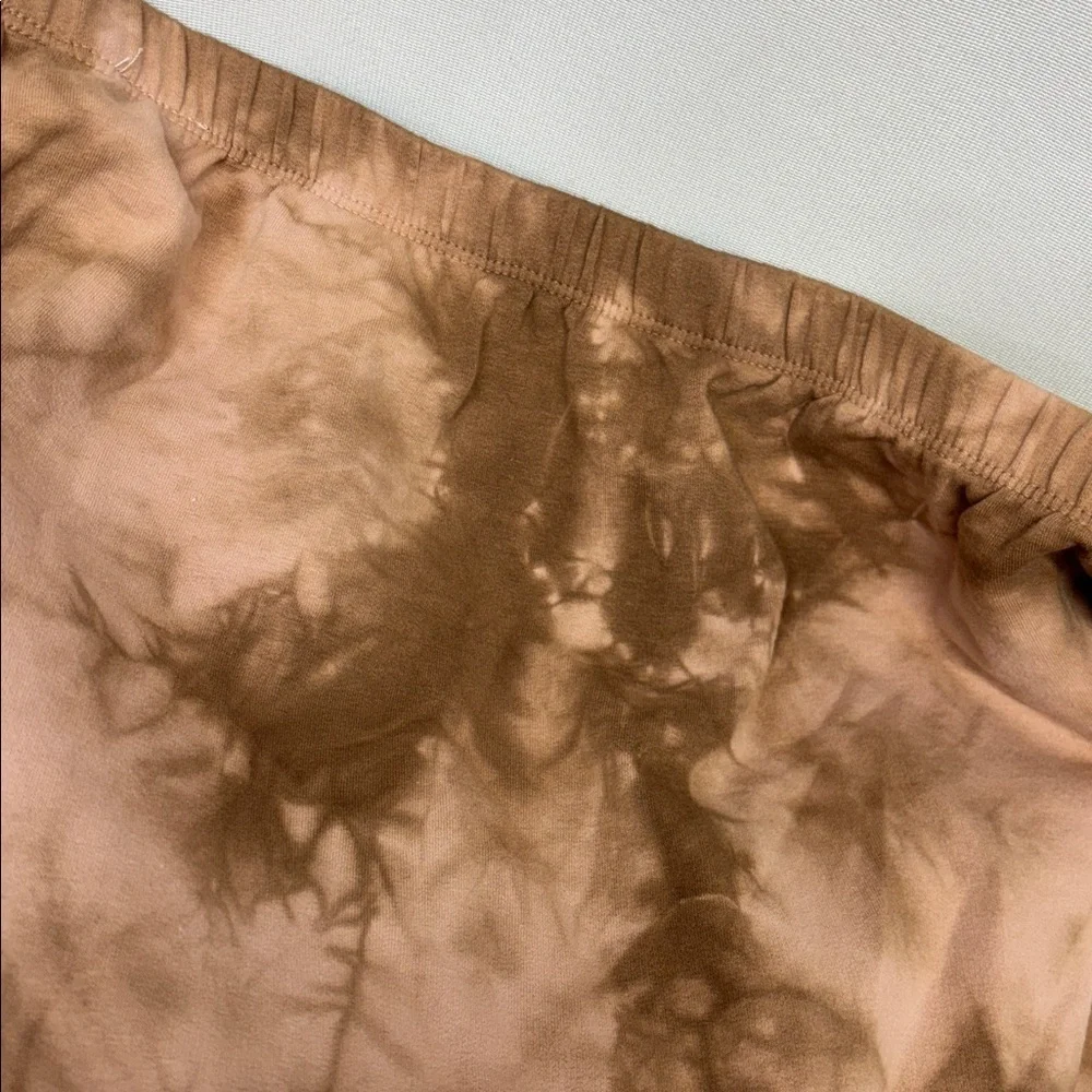 LACAUSA Earthy brown stretchy jogger cotton spandex  Tie-Dye Pants - Picture 9 of 9